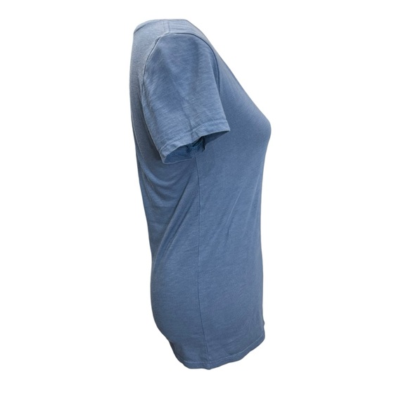 Marine Layer Supima Cotton Modal V-Neck Tee Blue XS Soft Basic - Picture 4 of 8